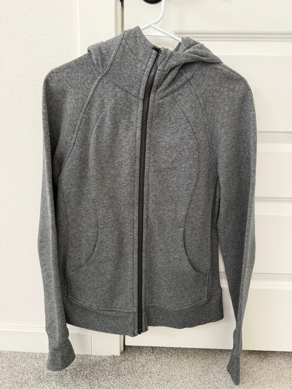 lululemon athletica Gray Full-Zip Hooded Jacket